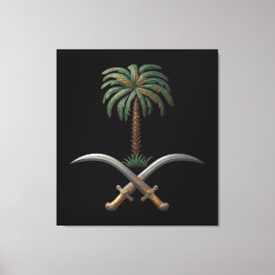 coat arms flag country symbol heraldry national sa canvas print