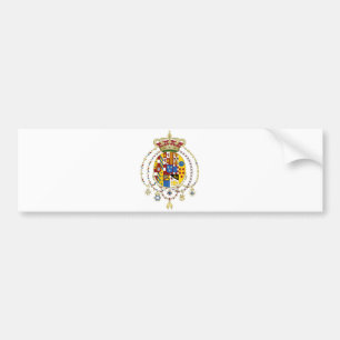 Coat Arms Kingdom of Two Sicilies Official Italy Bumper Sticker