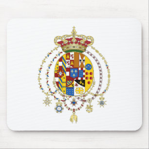 Coat  Arms Kingdom of Two Sicilies Official Italy Mouse Mat