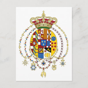 Coat Arms Kingdom of Two Sicilies Official Italy Postcard