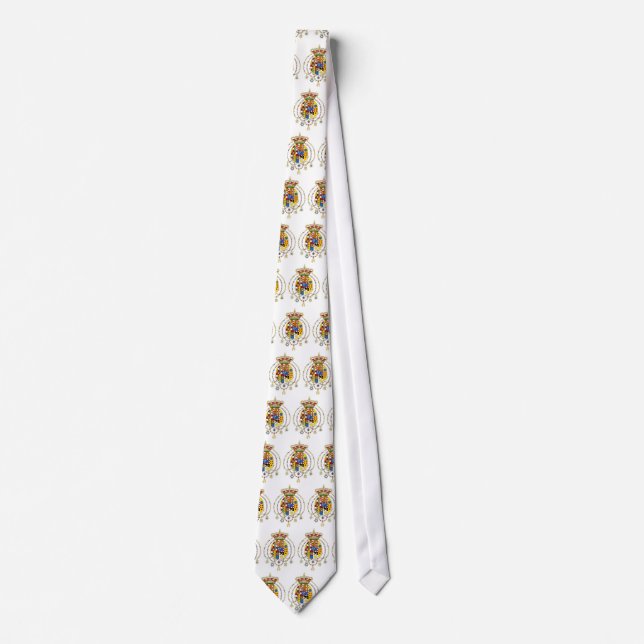 Coat  Arms Kingdom of Two Sicilies Official Italy Tie (Front)