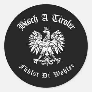coat of arms Adler Austria Bischt a Tiroler Classic Round Sticker