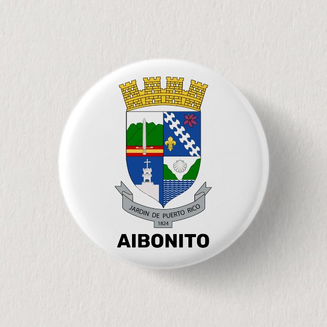 Coat of Arms - Aibonito, Puerto Rico 3 Cm Round Badge (Front)