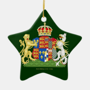 Coat of Arms Anne Boleyn Ceramic Tree Decoration