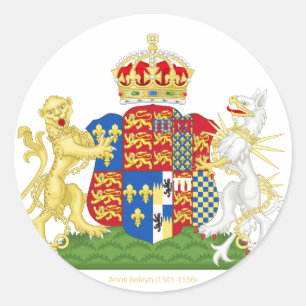 Coat of Arms Anne Boleyn Classic Round Sticker