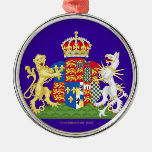Coat of Arms Anne Boleyn Metal Tree Decoration