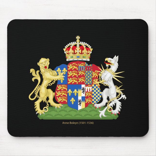 Coat of Arms Anne Boleyn Mouse Mat (Front)