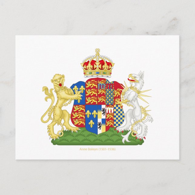 Coat of Arms Anne Boleyn Postcard (Front)