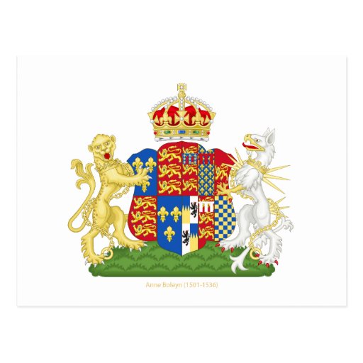 Coat of Arms Anne Boleyn Postcard