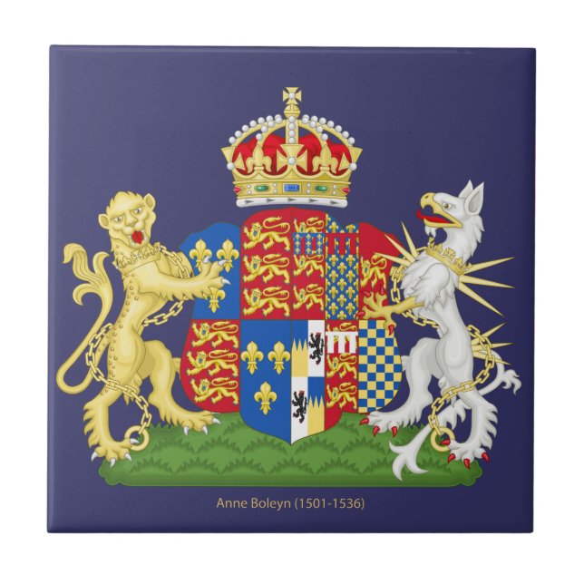 Coat of Arms Anne Boleyn Tile (Front)