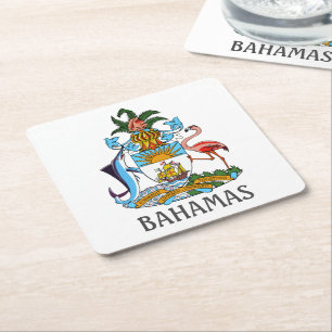 Coat of arms - Bahamas Square Paper Coaster