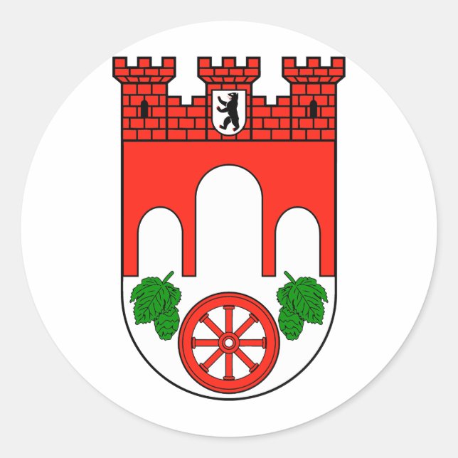 coat of arms Berlin-Pankow Classic Round Sticker (Front)