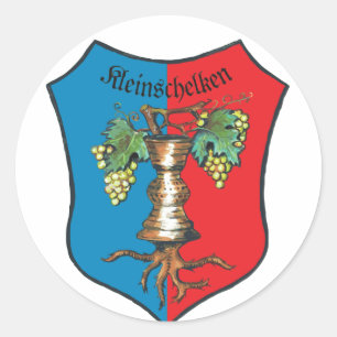 coat of arms classic round sticker