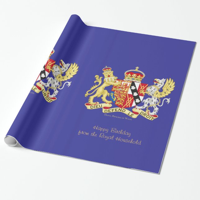 Coat of Arms, Diana Princess of Wales Wrapping Paper (Unrolled)