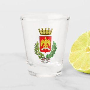 Coat of arms/ flag of Palermo (city), Sicily Shot Glass