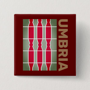 Coat of Arms/ flag of Umbria, Italy 15 Cm Square Badge