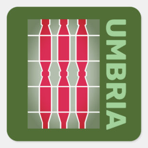 Coat of Arms/ flag of Umbria, Italy Square Sticker