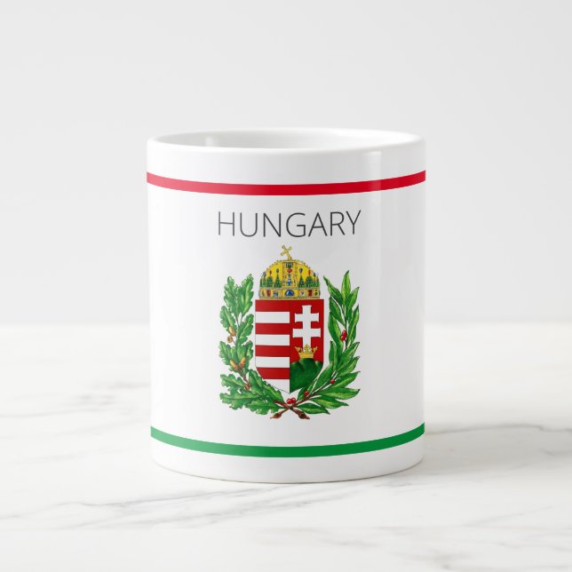 Coat of Arms Hungary Budapest Gifts Large Coffee Mug (Front)