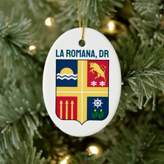 Coat of arms - La Romana, Dominican Republic Ceramic Tree Decoration (Tree)