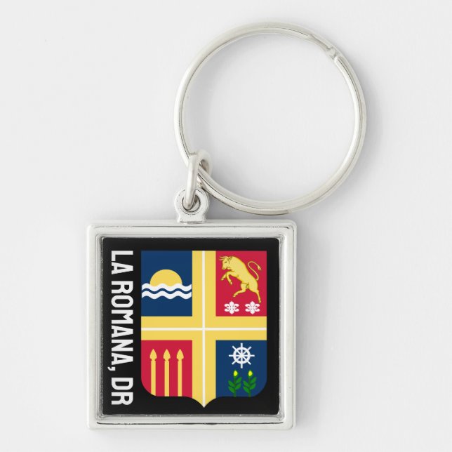 Coat of arms - La Romana, Dominican Republic Key Ring (Front)