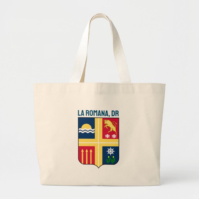 Coat of arms - La Romana, Dominican Republic Large Tote Bag (Front)