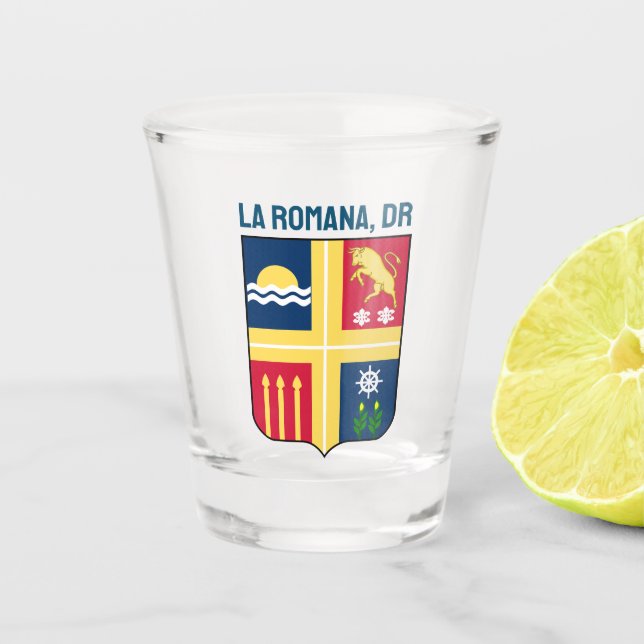 Coat of arms - La Romana, Dominican Republic Shot Glass (Front)