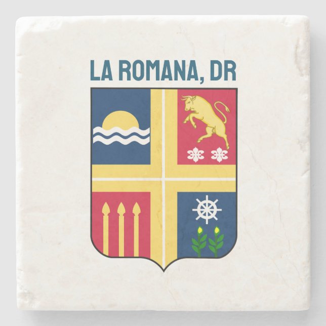 Coat of arms - La Romana, Dominican Republic Stone Coaster (Front)