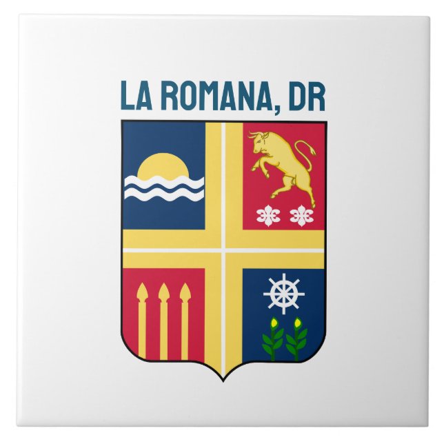Coat of arms - La Romana, Dominican Republic Tile (Front)