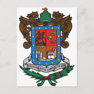Coat of arms Michoacan Official Mexico Symbol Logo Postcard