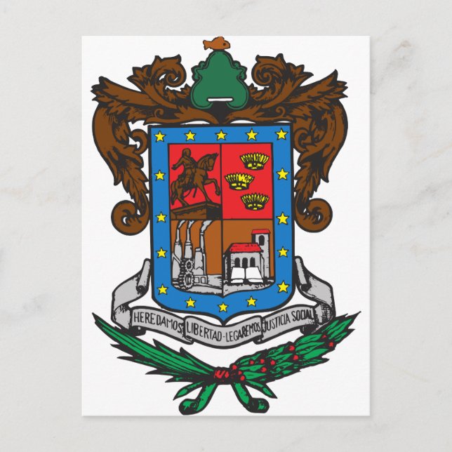 Coat of arms Michoacan Official Mexico Symbol Logo Postcard (Front)