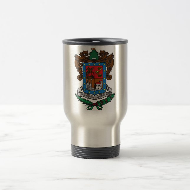 Coat of arms Michoacan Official Mexico Symbol Logo Travel Mug (Center)