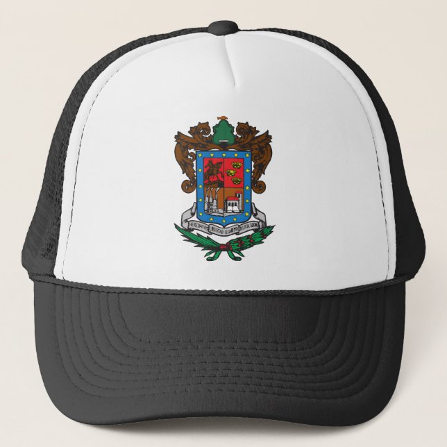Coat of arms Michoacan Official Mexico Symbol Logo Trucker Hat (Front)