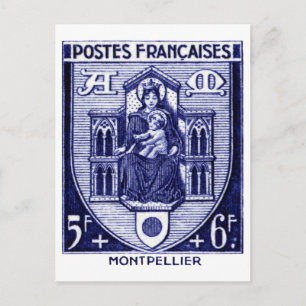 Coat of Arms, Montpellier France Postcard