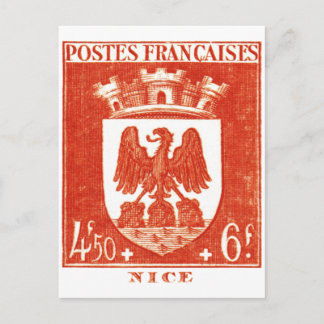 Coat of Arms, Nice France Postcard