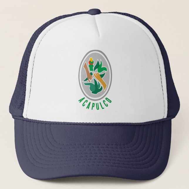 Coat of Arms of Acapulco, Mexico Trucker Hat (Front)