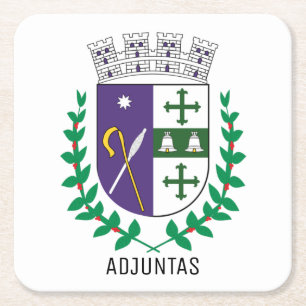 Coat of Arms of Adjuntas, Puerto Rico Square Paper Coaster