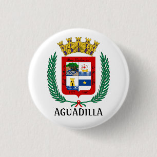 Coat of Arms of Aguadilla, Puerto Rico 3 Cm Round Badge