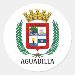 Coat of Arms of Aguadilla, Puerto Rico Classic Round Sticker