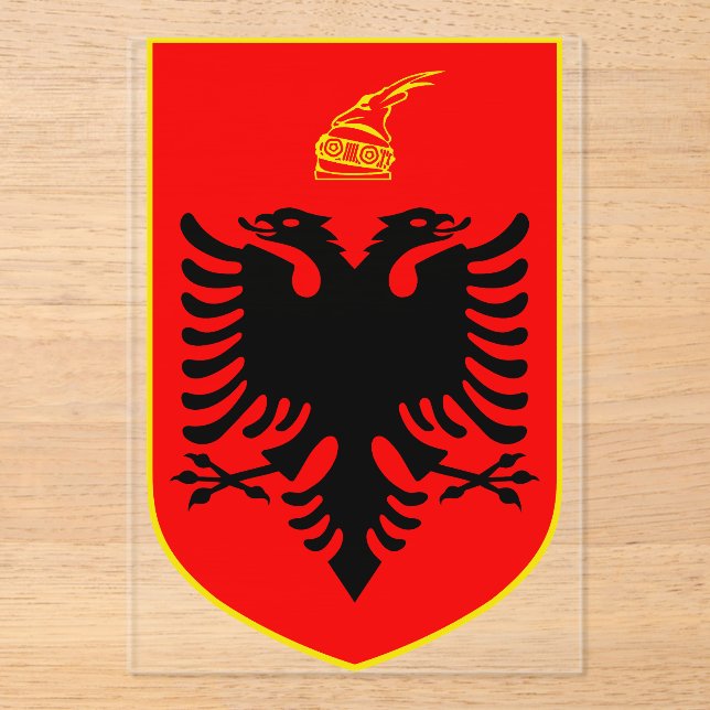 Coat of arms of Albania Acrylic Invitations (Front)