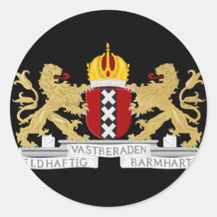 Coat of arms of Amsterdam Classic Round Sticker
