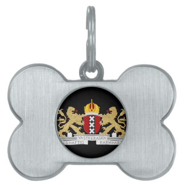 Coat of arms of Amsterdam Pet Name Tag (Front)