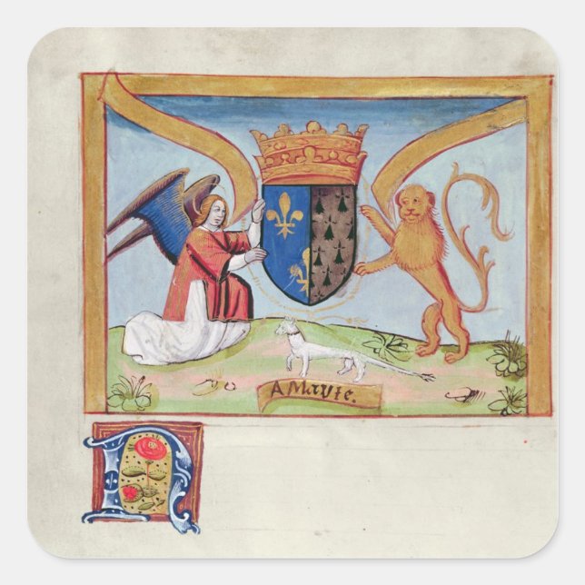 Coat of Arms of Anne of Brittany  1515 Square Sticker (Front)