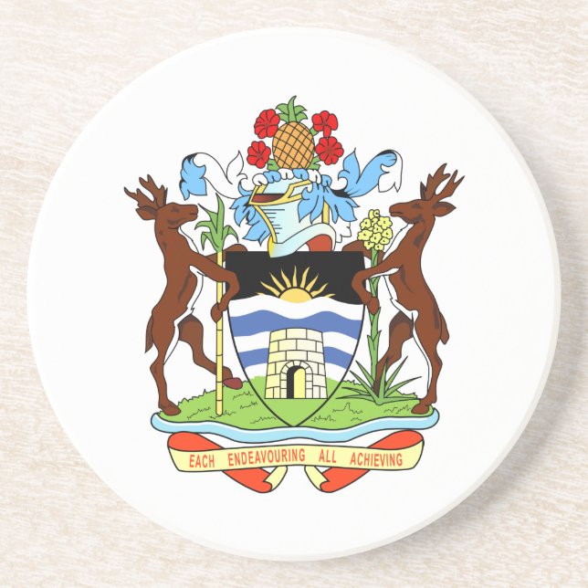 Coat of Arms of Antigua and Barbuda Coaster (Front)