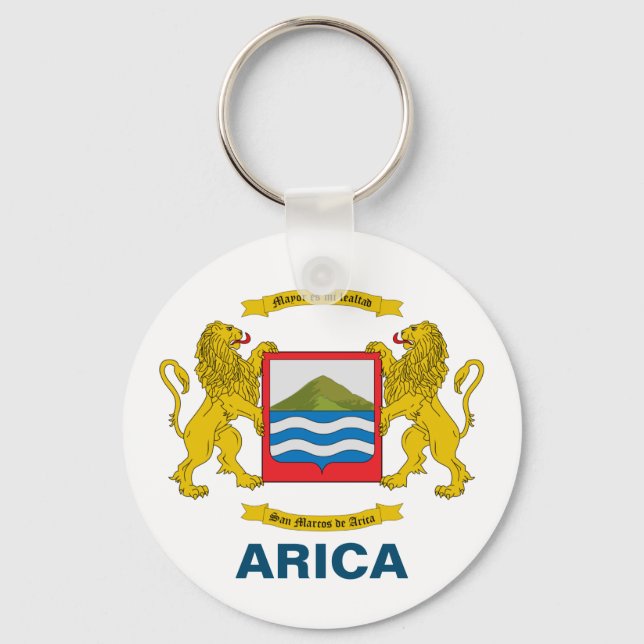 Coat of Arms of Arica, Chile Key Ring (Front)
