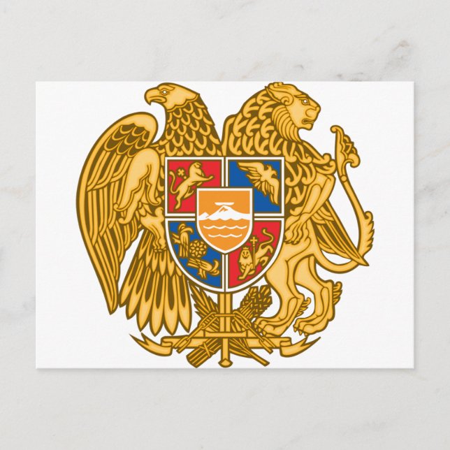 Coat of arms of Armenia - Armenian Emblem Postcard (Front)