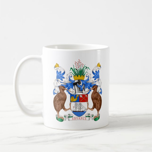 Coat of Arms of Auckland, NZ Coffee Mug (Left)
