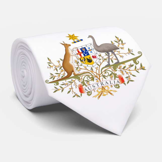 Coat of Arms of Australia Tie (Rolled)