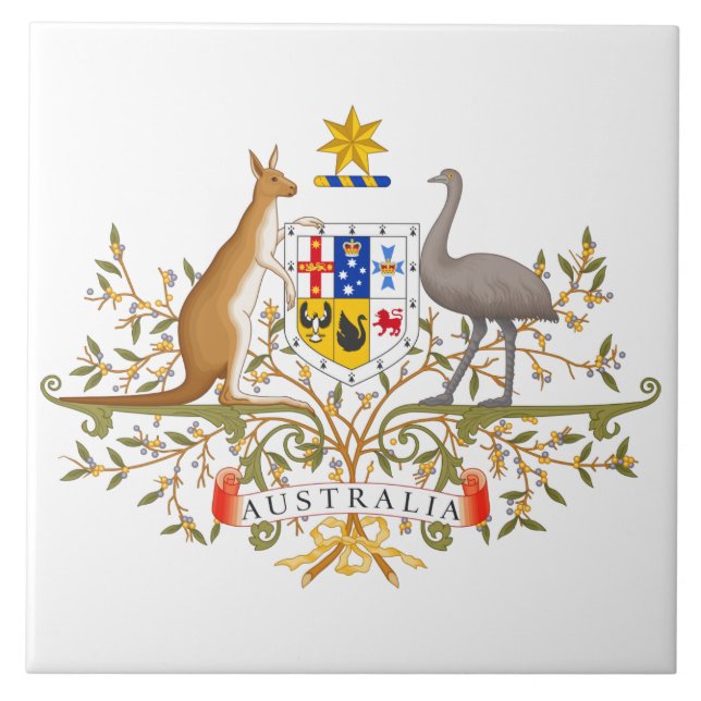 Coat of Arms of Australia Tile (Front)