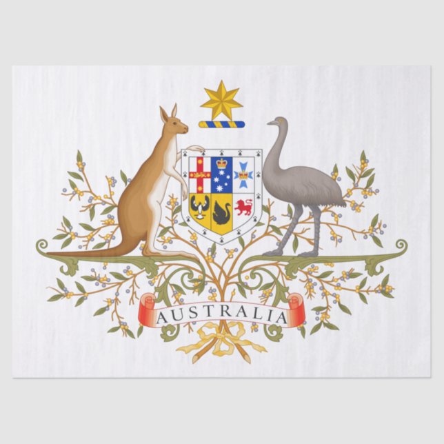 Coat of Arms of Australia Tissue Paper (Front)