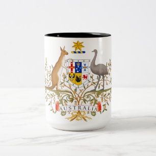 Coat of Arms of Australia Two-Tone Coffee Mug